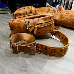 WOMEN BAGS - MCM Stark Backpack Mini in Visetos Cognac